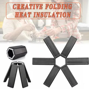 Creative Folding Heat Insulation Pad Placemats Foldable Bowl Cup Pad Au Stock