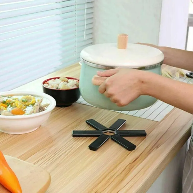 Creative Folding Heat Insulation Pad Placemats Foldable Bowl Cup Pad Au Stock