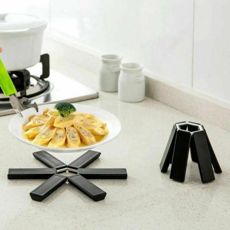 Creative Folding Heat Insulation Pad Placemats Foldable Bowl Cup Pad Au Stock