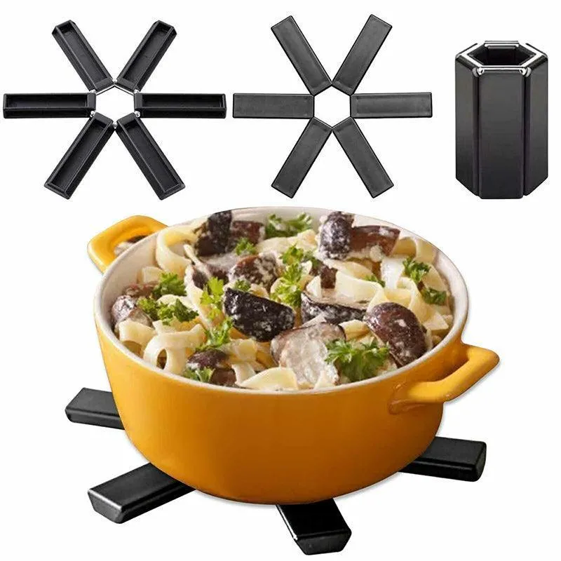 Creative Folding Heat Insulation Pad Placemats Foldable Bowl Cup Pad Au Stock