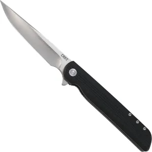 CRKT LCK   Large Folding Pocket Knife: Folder with Liner Lock, Plain Edge Drop Point Blade, Reinforced Nylon Handle with Pocket Clip 3810