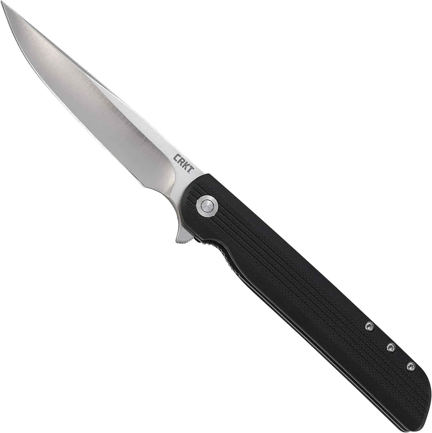 CRKT LCK   Large Folding Pocket Knife: Folder with Liner Lock, Plain Edge Drop Point Blade, Reinforced Nylon Handle with Pocket Clip 3810