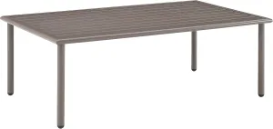Crosley Furniture Cali Bay Weather Resistant Metal Outdoor Coffee Table for Patio, Deck, Porch, Light Brown