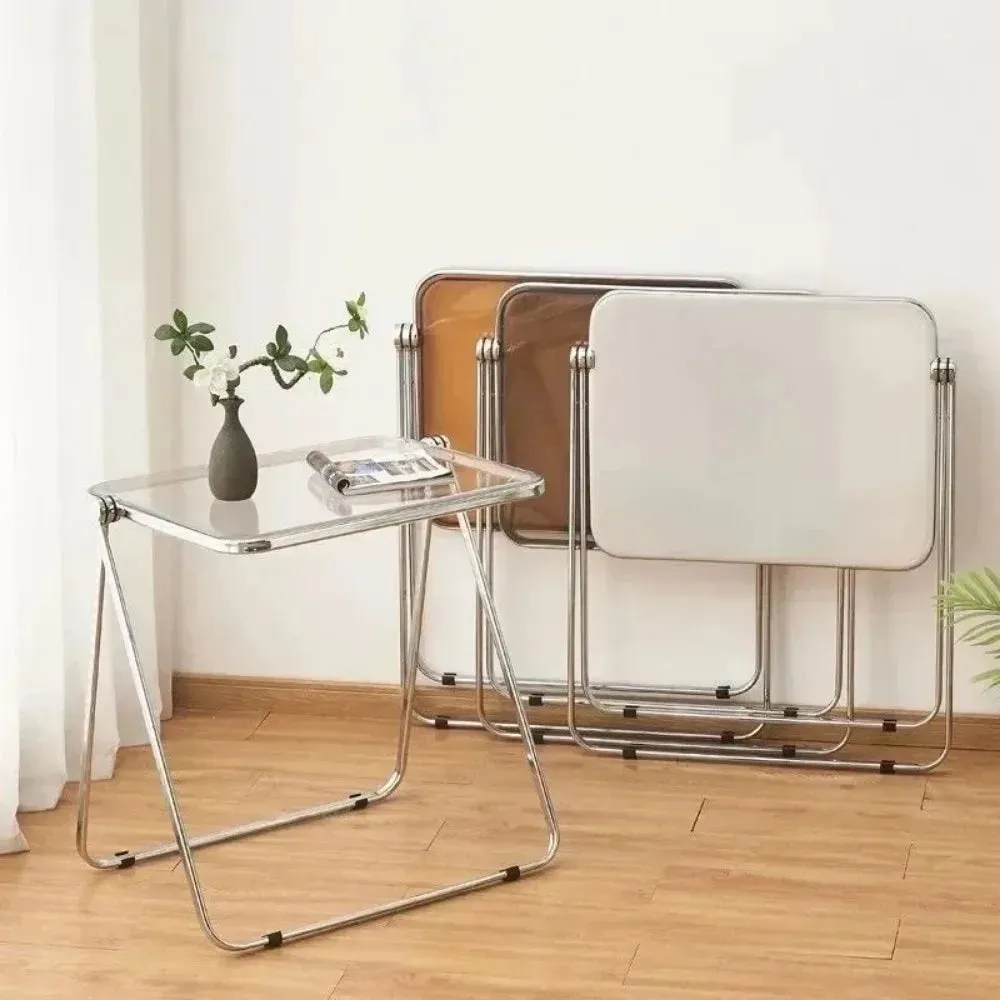 de homê Foldable Acrylic Transparent Medium Side Coffee Table