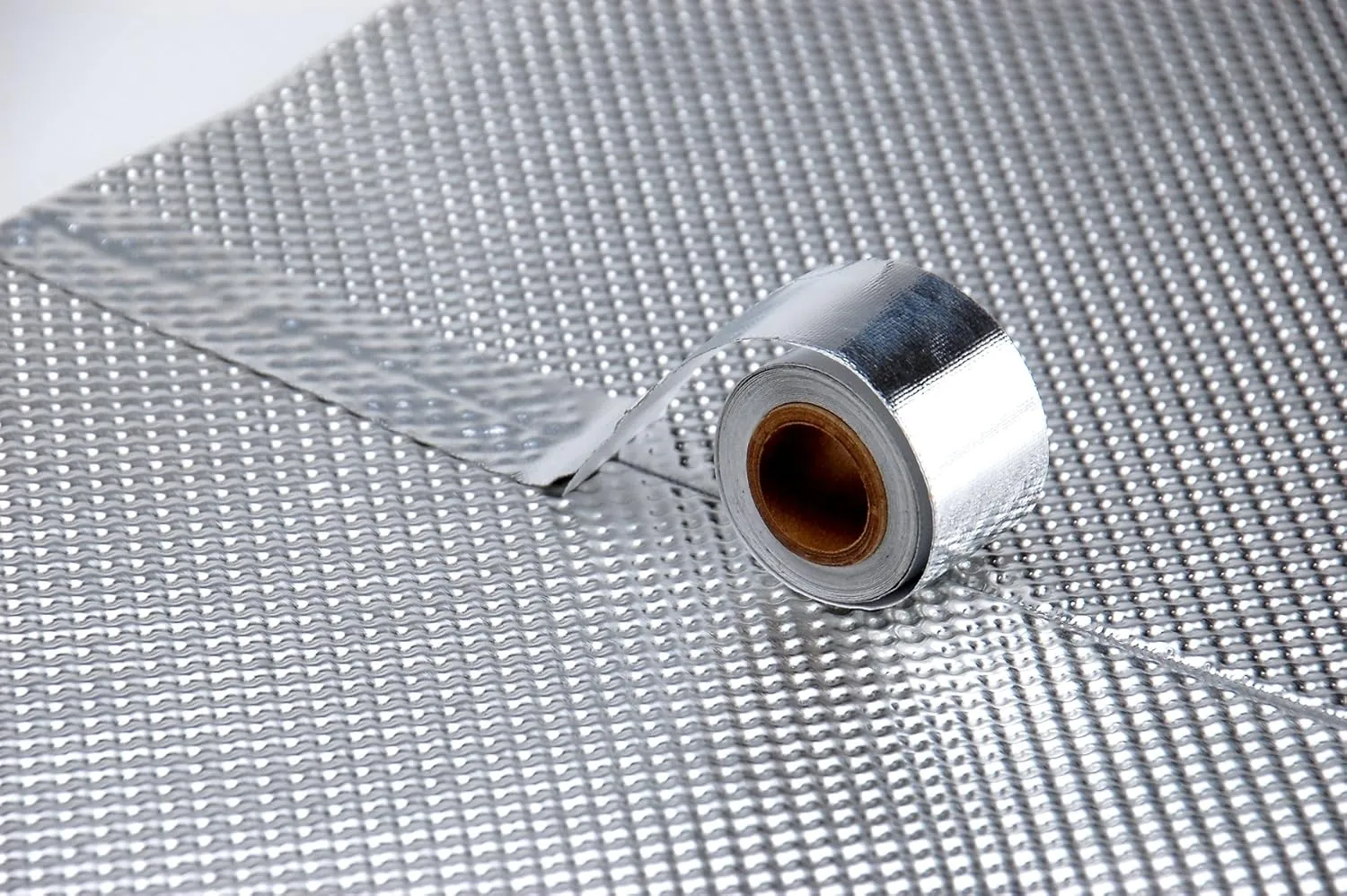 Design Engineering Cool-Tape Plus Self-Adhesive Heat Reflective Tape, 2" x 60' Roll, High-Temperature Insulating Aluminum Tape for Heat Shielding, Wire & Hose Protection, Automotive & Industrial Use