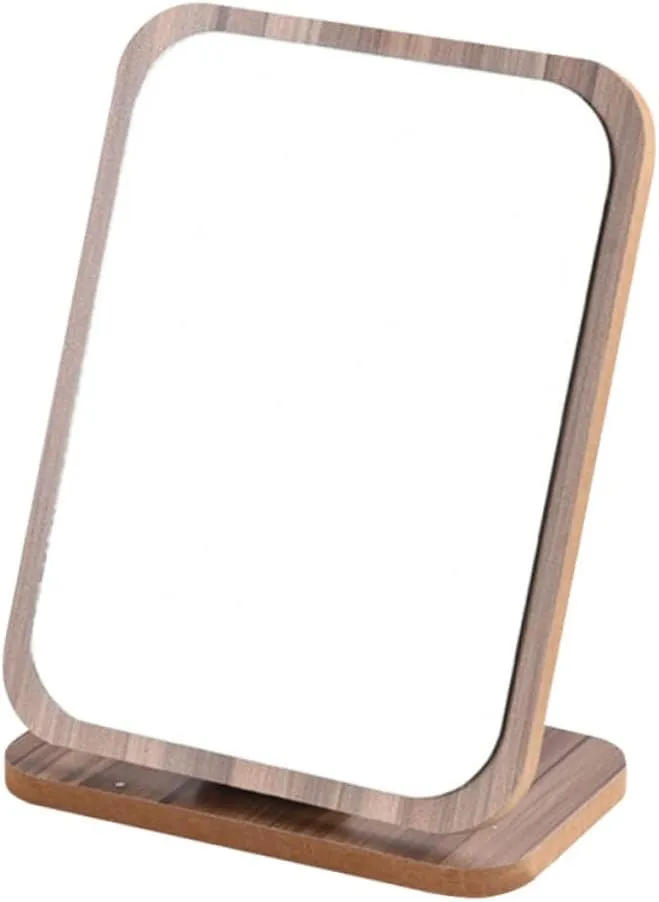 Desktop Makeup Mirror Rotatable Folding Vanity Mirror Led Light Tabletop Mirror for Bathroom and Bedroom