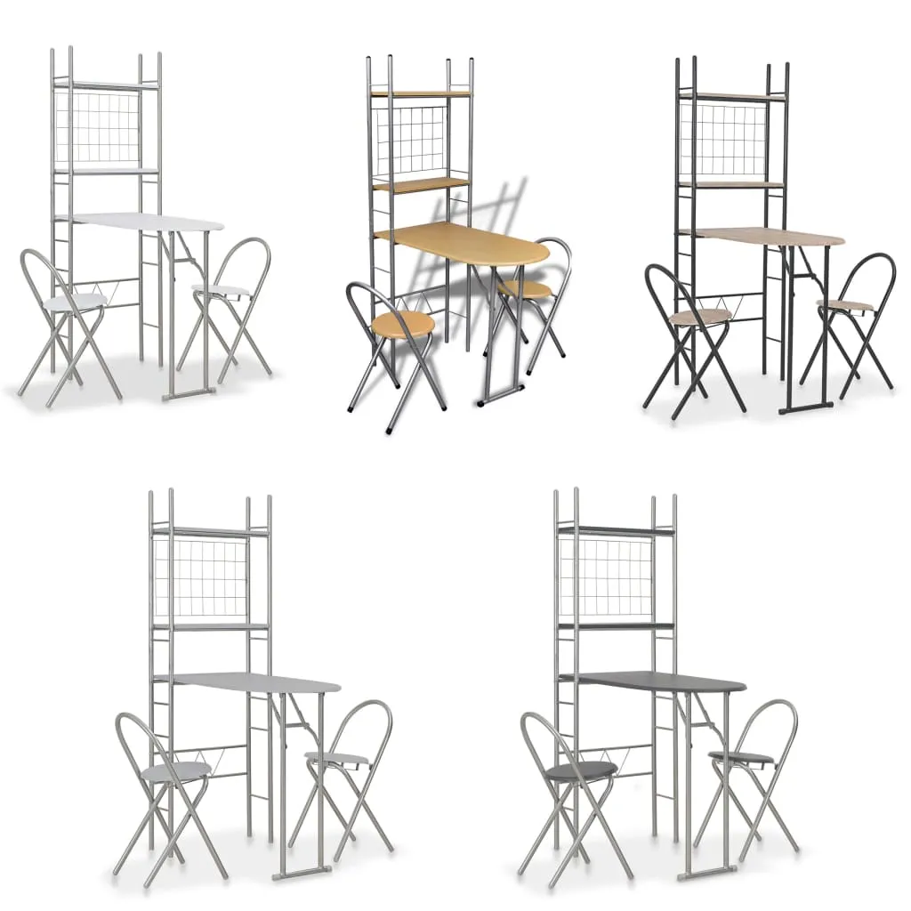 Dining Set Table and Stool Kitchen Bar Stool Dinner Table with 2 Chairs