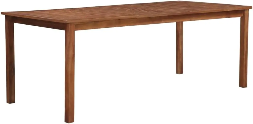 Dining Table Solid Acacia Wood, Natural Brown Outdoor Furniture for Picnic, Camping, Dining, Kitchen, and Hallway Tables