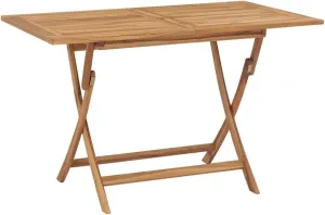 Dining Table Teak, Foldable Medium Solid Teak Wood for Kitchen, Living, Dining, Camping, Outdoor Furniture & Picnic Tables