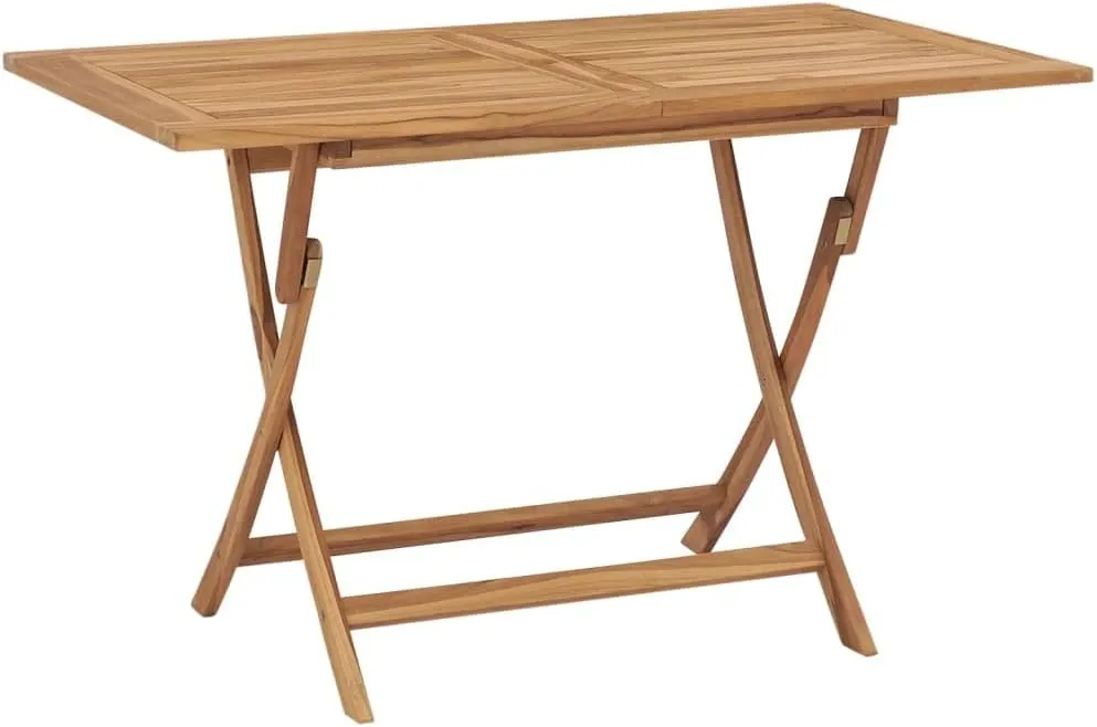 Dining Table Teak, Foldable Medium Solid Teak Wood for Kitchen, Living, Dining, Camping, Outdoor Furniture & Picnic Tables