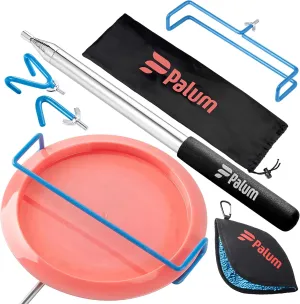 Disc Golf Retriever Pole 16 ft - Telescopic Discs Retriever with Durable Stainless Steel Frame and Carry Bag - Extendable Accessories Grabber to Retrieve Discs in Water, Trees, Bushes