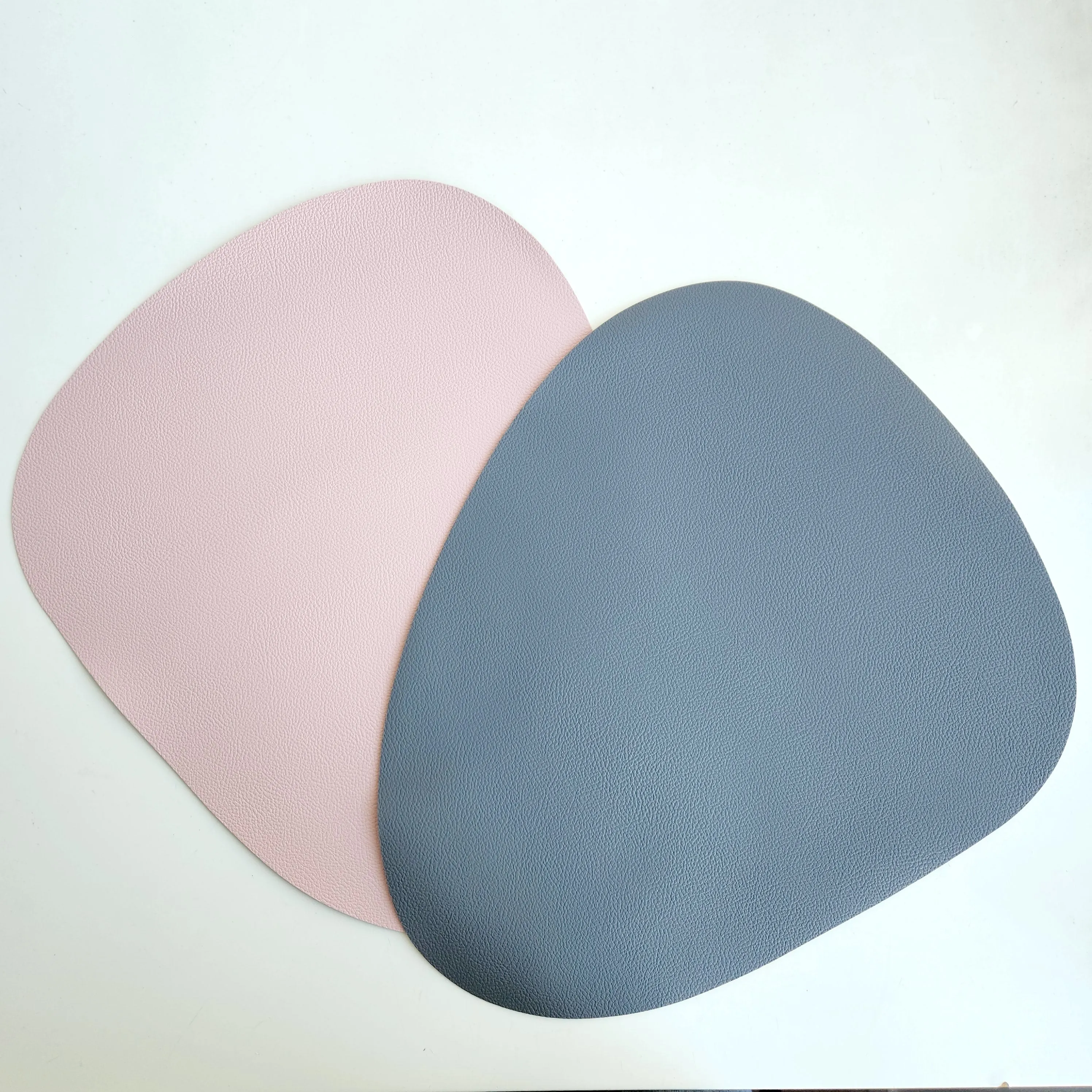 Double sided Table Placemats, Pastel Shape, Waterproof, Heat Resistant, PU Leather
