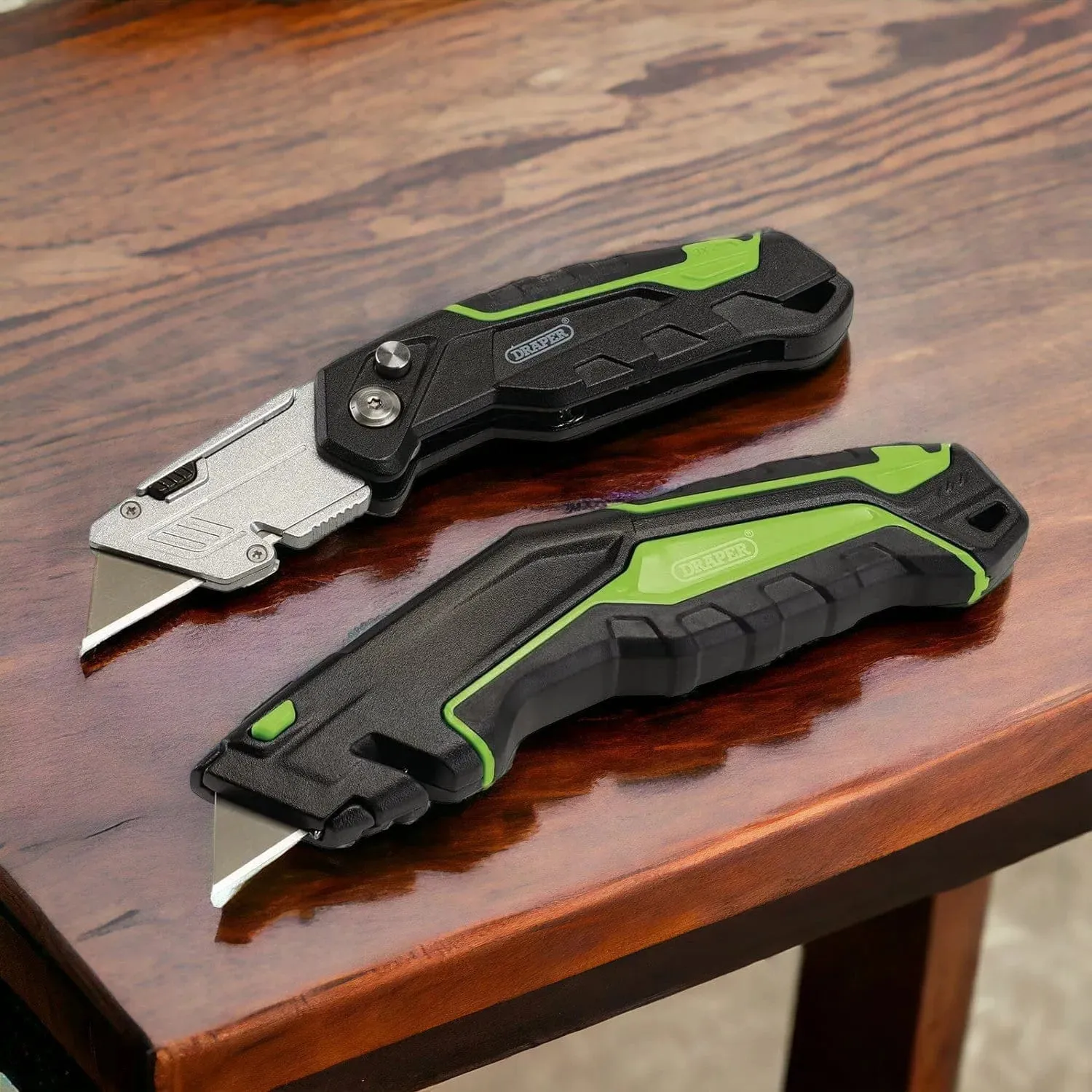 Draper 4773 04773 Retractable & Folding Trimming Knife Set with 10 x SK2 Two Notch Blades