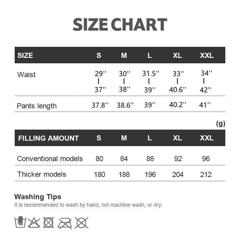 DW-90 Hiking Warm Winter Goose Down Pants