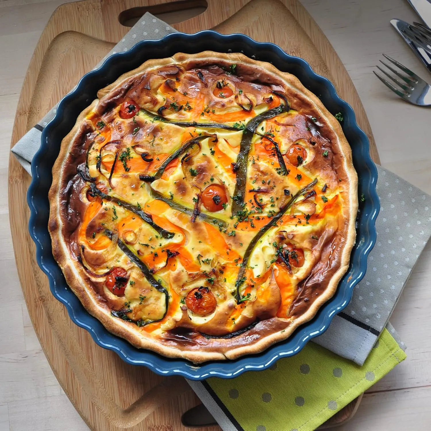 Emile Henry 11"/2.1 quart Deep tart dish, Tuscany