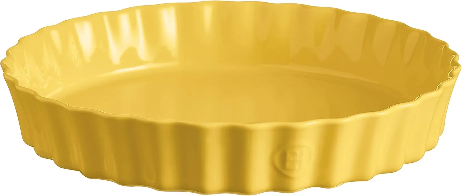 Emile Henry 12.6" x 2.2", Provence Yellow Deep Flan Dish