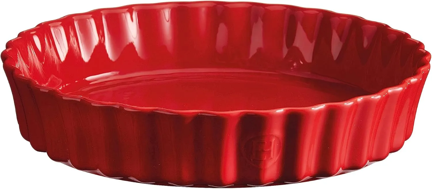 Emile Henry Deep, 2.1 Quart / 11" Tart Dish, Burgundy