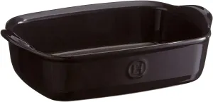 Emile Henry France Ovenware Ultime Rectangular Baking Dish, 8.7 x 5, Charcoal