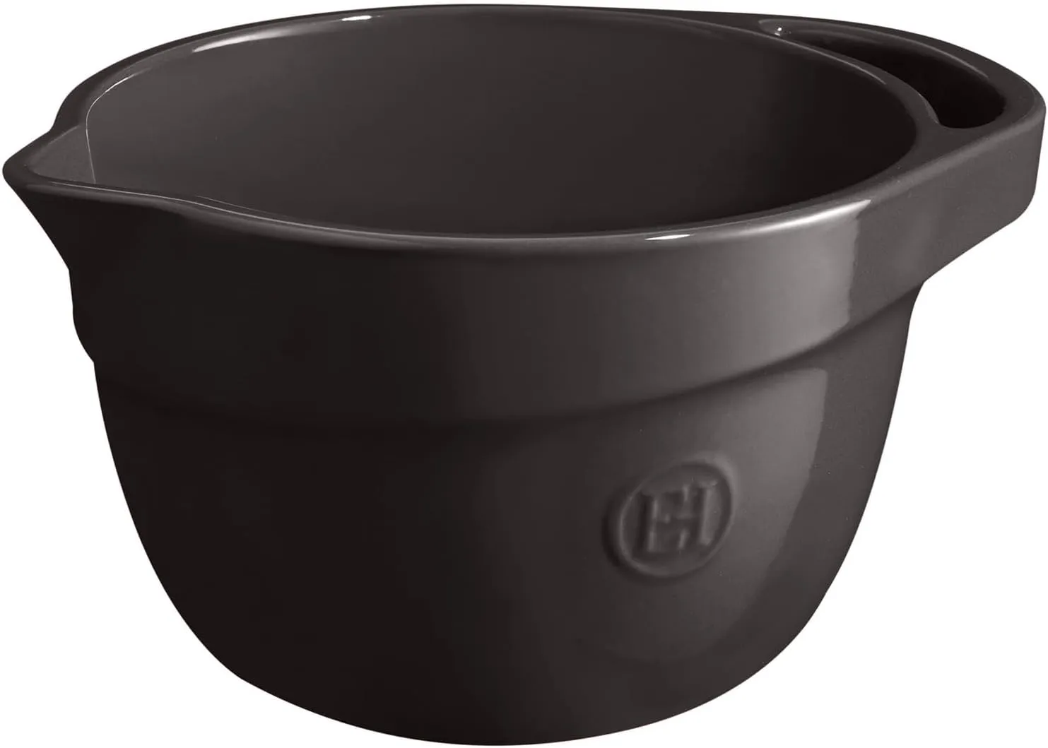 Emile Henry Made in France Mixing Bowl Medium 3.7 Quart |Truffle