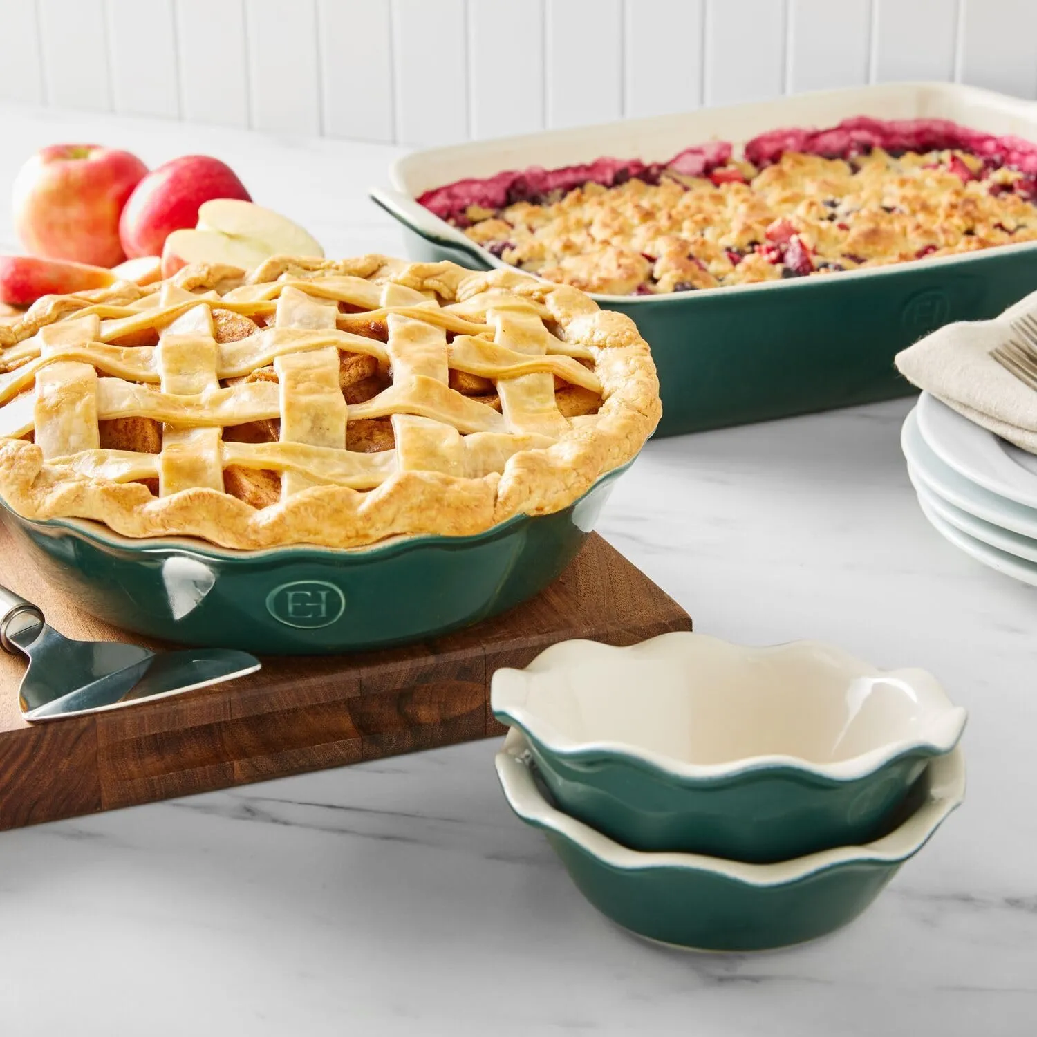 Emile Henry Modern Classics Mini Pie Dish (Set of 2)| Evergreen