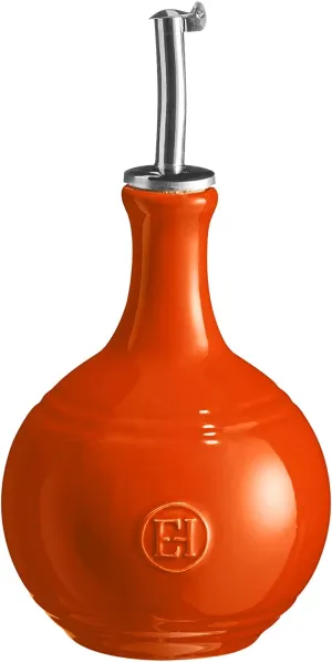 Emile Henry Stainless Steel Spout, Tuscany Vinegar Cruet Bottle, 15.2oz