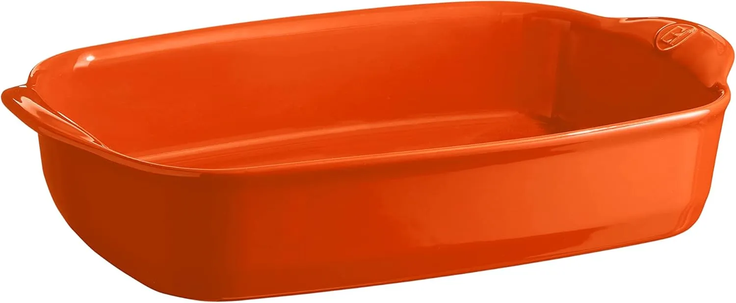 Emile Henry Ultime 14.2" x 9.1", Tuscany Rectangular Baking Dish, 14.5" x 9.25" x 3"