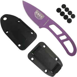 ESEE Authentic CAN-PURP-BLK Tactical Survival Knife, Molded Sheath w/Clip Plate