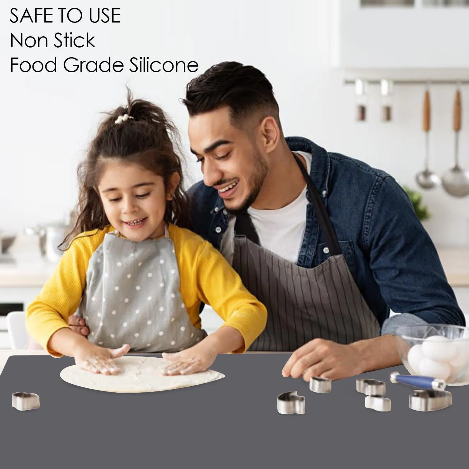 Extra Large Silicone Mat for Kitchen Counter 39.4" x 23.6" Silicone Table Mat for Resin Workbench Mat Heat Resistant Mat Coffee Bar Mat 2MM Thick,Dark Gray