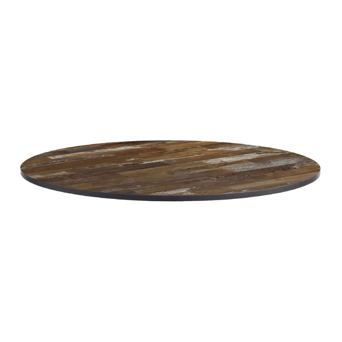Extrema Round Planked Vintage Wood Table Top 690mm