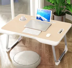 EXVITO Smart Multipurpose Industries Study Table for Students Bed Table for Study Foldable Laptop Table Portable & Lightweight Mini Table Bed Reading Table,Laptop Stands, Laptop Desk - Ivory