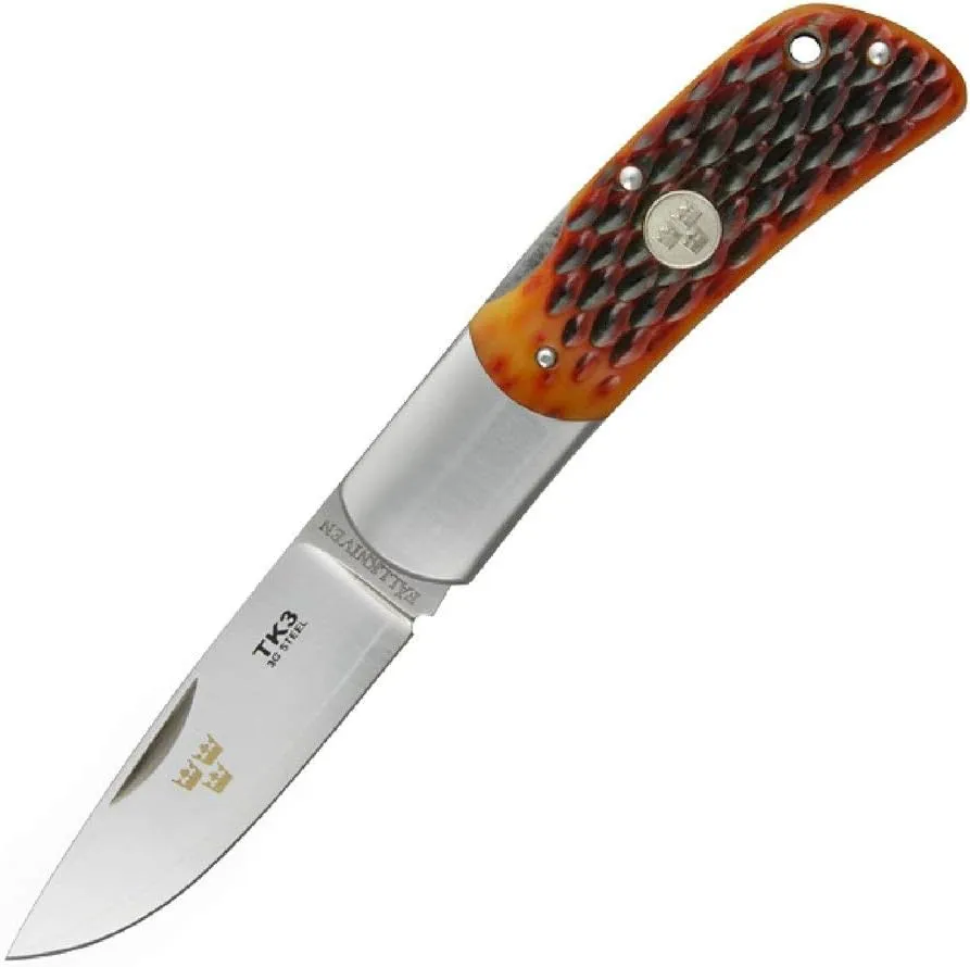 Fallkniven TK3OAKC Folder 2.75 in Blade Ironwood Handle