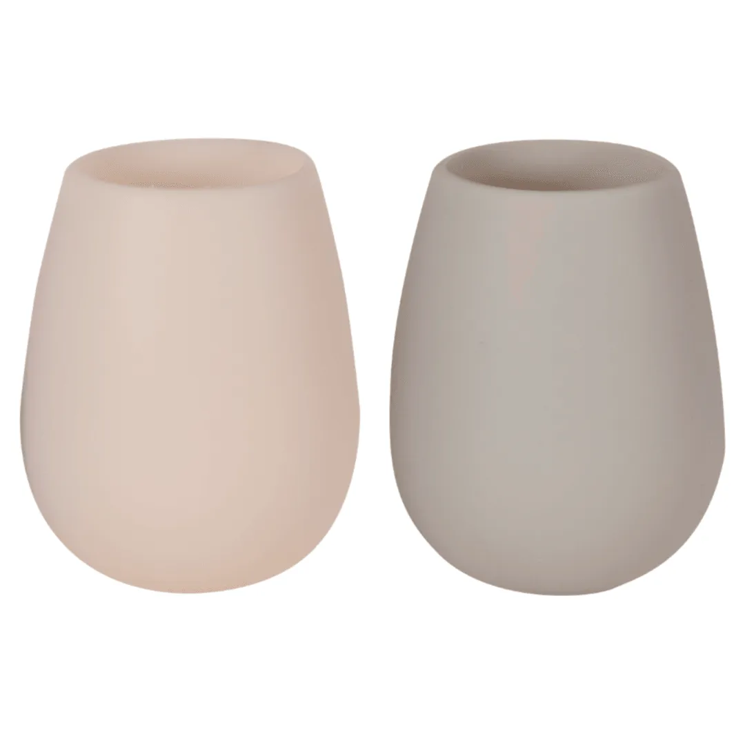 Fegg Unbreakable Silicone Tumbler | Stone/Dove