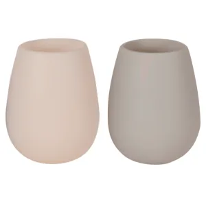 Fegg Unbreakable Silicone Tumbler | Stone/Dove