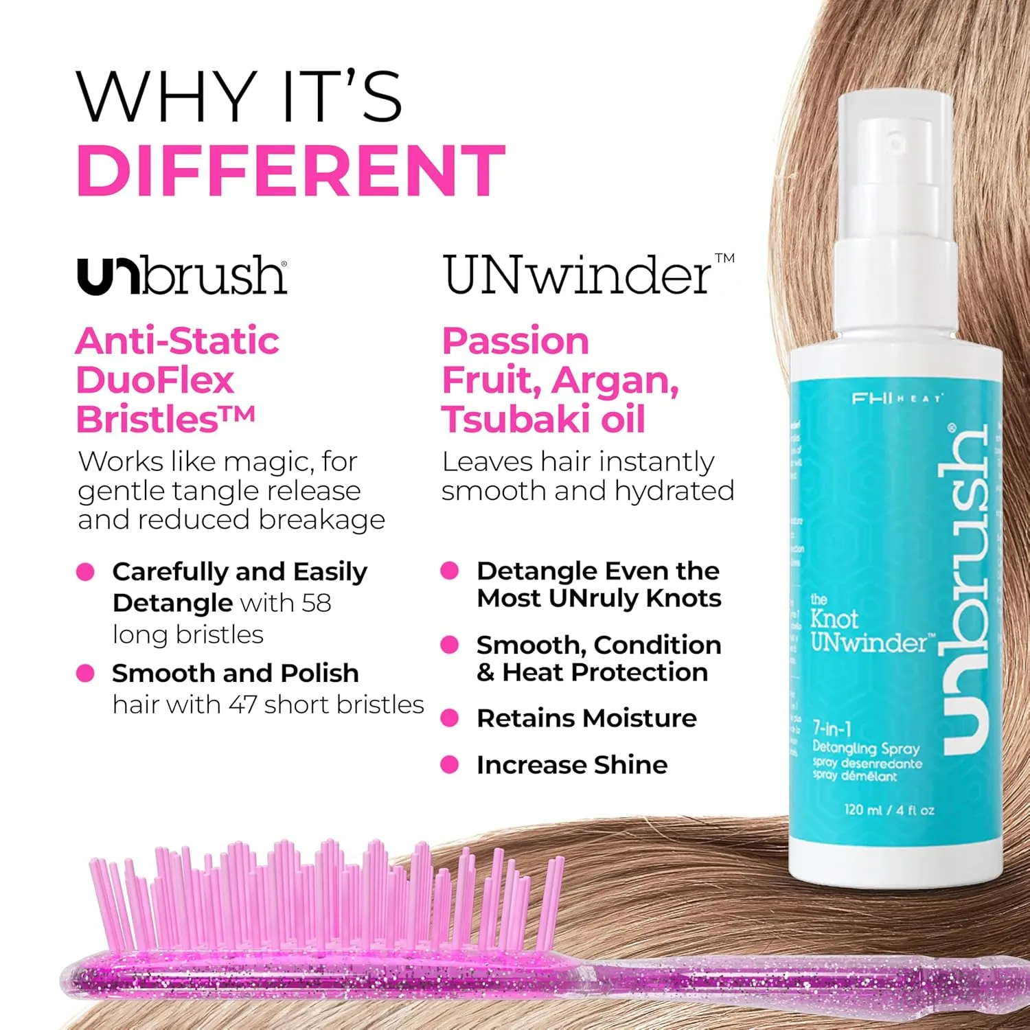 FHI Heat UNbrush and UNwinder Spray