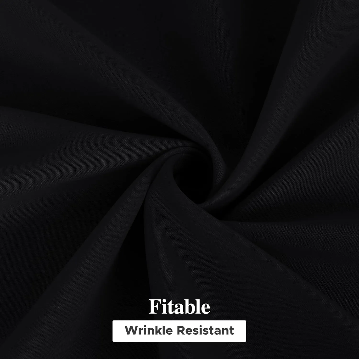 Fitable 6 Pack Black Rectangle Table Clothes - 70 x 120 Inch - Wrinkle and Stain Resistant Fabric Tablecloths, Washable Polyester Table Covers for Wedding, Party, Banquet, Formal Events