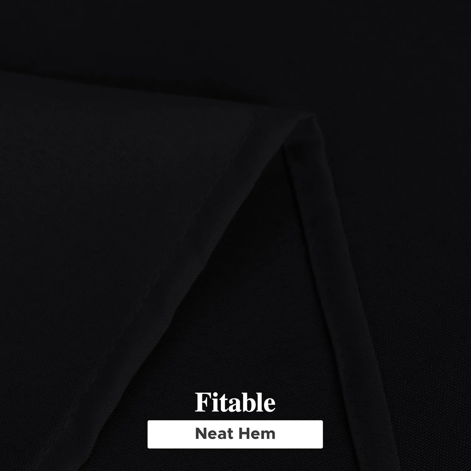 Fitable 6 Pack Black Rectangle Table Clothes - 70 x 120 Inch - Wrinkle and Stain Resistant Fabric Tablecloths, Washable Polyester Table Covers for Wedding, Party, Banquet, Formal Events
