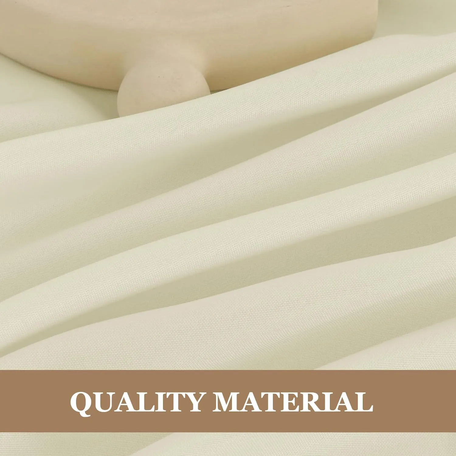 Fitable 6 Pack Ivory Round Tablecloths - 120 Inches in Diameter - Stain Resistant and Washable Table Clothes, Polyester Fabric Table Covers for Wedding, Party, Banquet, Formal Events