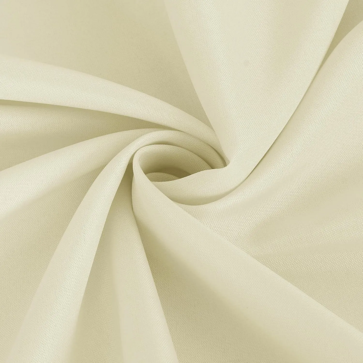 Fitable 6 Pack Ivory Round Tablecloths - 120 Inches in Diameter - Stain Resistant and Washable Table Clothes, Polyester Fabric Table Covers for Wedding, Party, Banquet, Formal Events