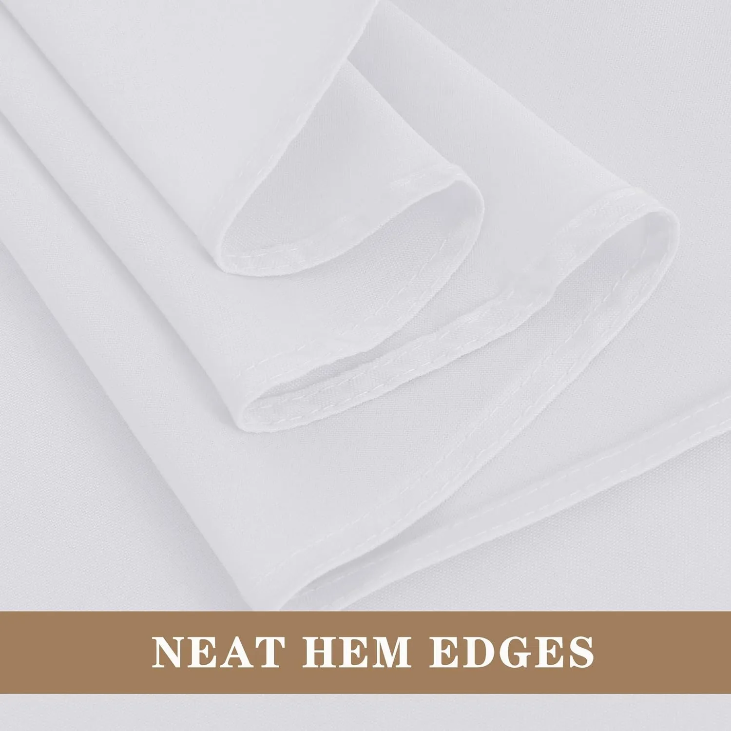 Fitable 6 Pack White Round Tablecloths - 120 Inches in Diameter - Stain Resistant and Washable Table Clothes, Polyester Fabric Table Covers for Wedding, Party, Banquet, Formal Events