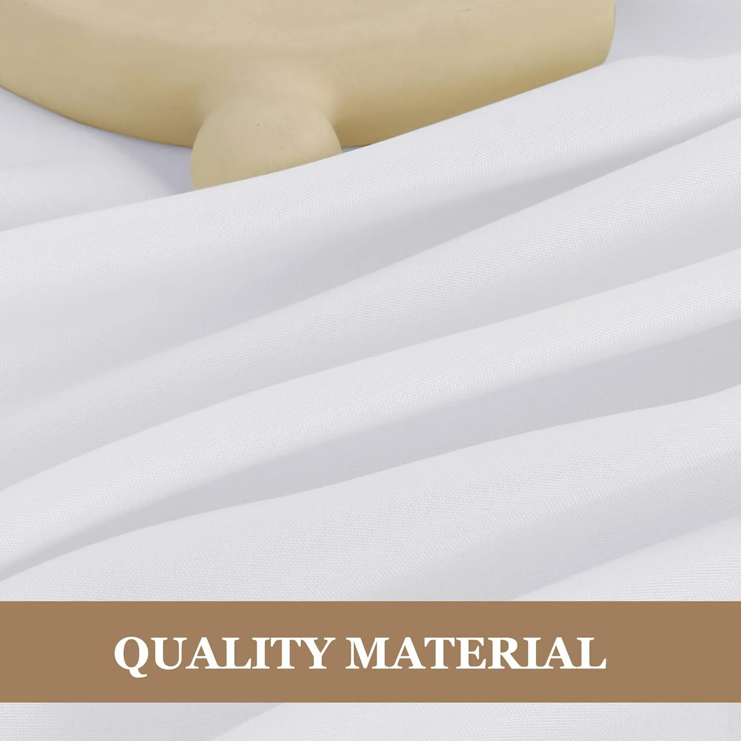 Fitable 6 Pack White Round Tablecloths - 120 Inches in Diameter - Stain Resistant and Washable Table Clothes, Polyester Fabric Table Covers for Wedding, Party, Banquet, Formal Events