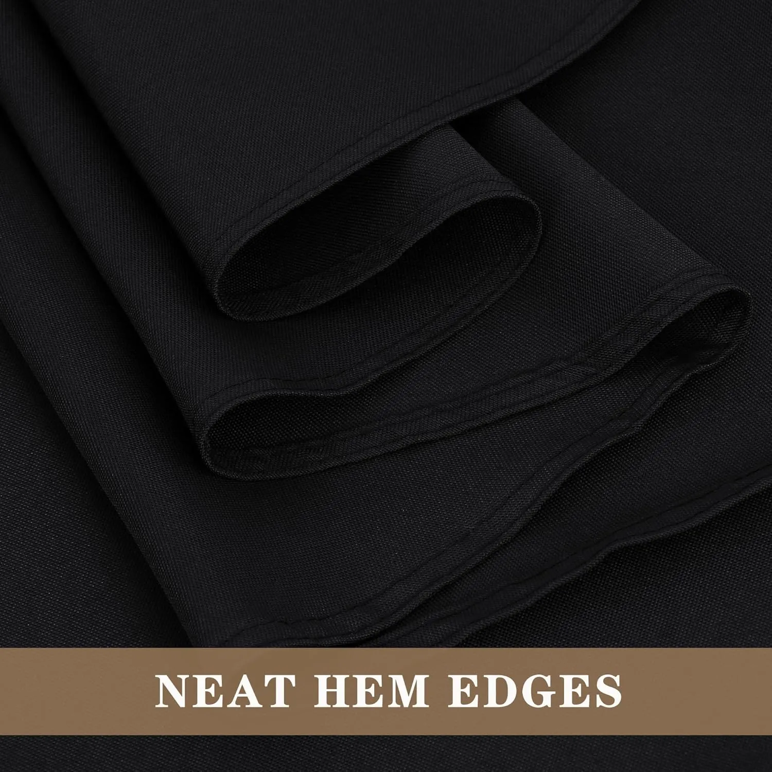 Fitable Black Tablecloths for Rectangle Tables, 6 Pack - 70 x 120 Inches - Reusable and Washable Table Clothes for 6-8 Ft Tables, Polyester Fabric Table Covers for Wedding, Party, Banquet