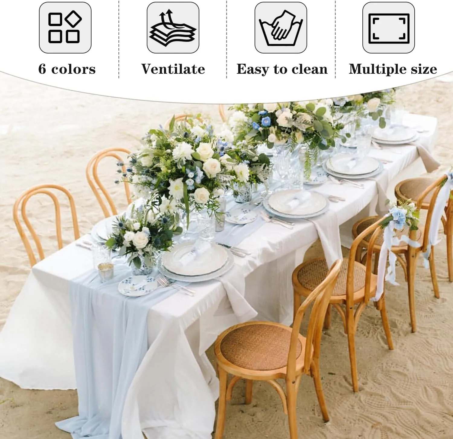 Fitable Red Tablecloths for Rectangle Tables, 6 Pack - 70 x 120 Inches - Reusable and Washable Table Clothes for 6-8 Ft Tables, Polyester Fabric Table Covers for Wedding, Party, Banquet
