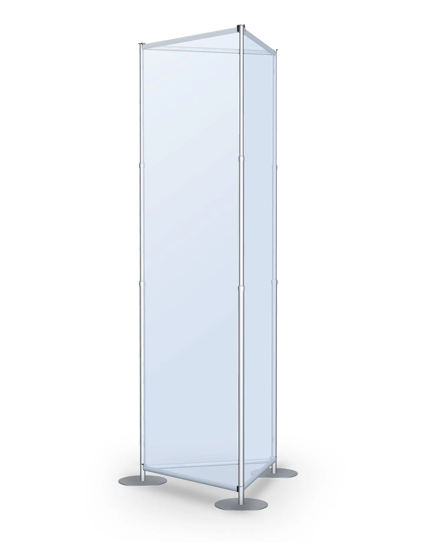 Fixed Width Tri Tower | 24 Inch Silver