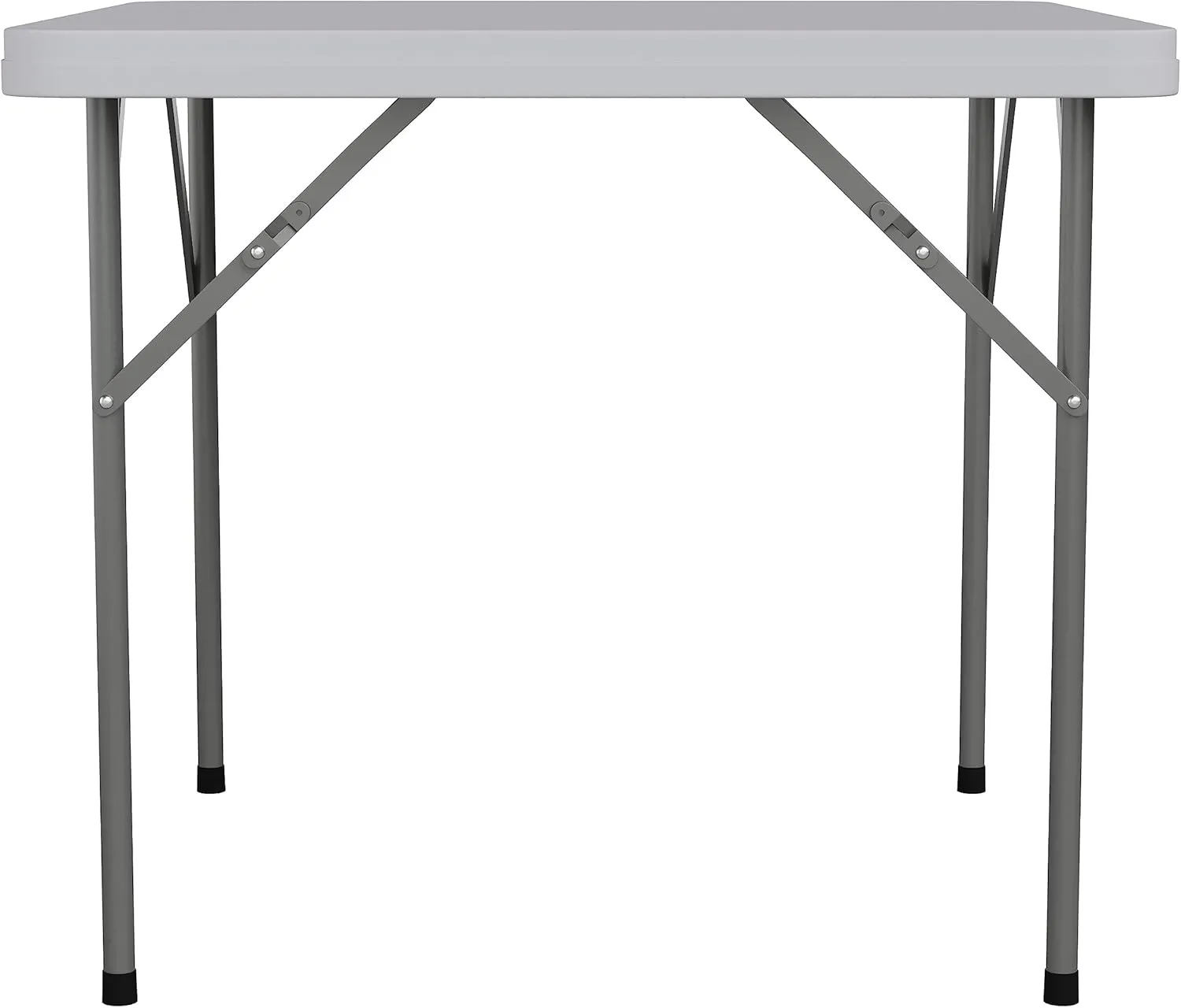 Flash Furniture Elon 2.85' Square Plastic Folding Event Table for Indoor/Outdoor Events, Portable Banquet Table with Locking Legs, White