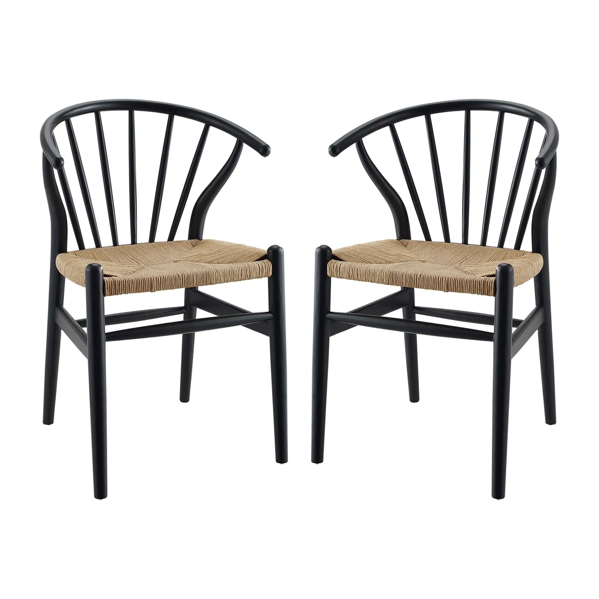 Flourish Spindle Wood Dining Side Chair Set of 2
