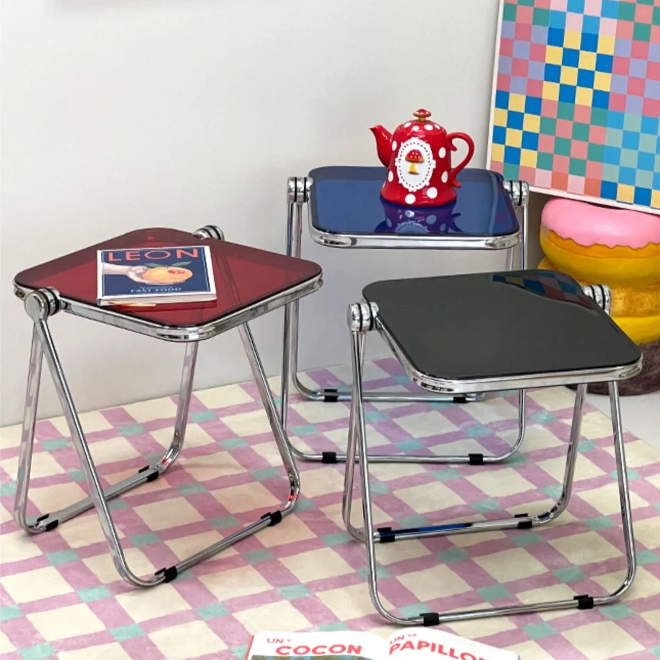 Foldable Acrylic Side Table
