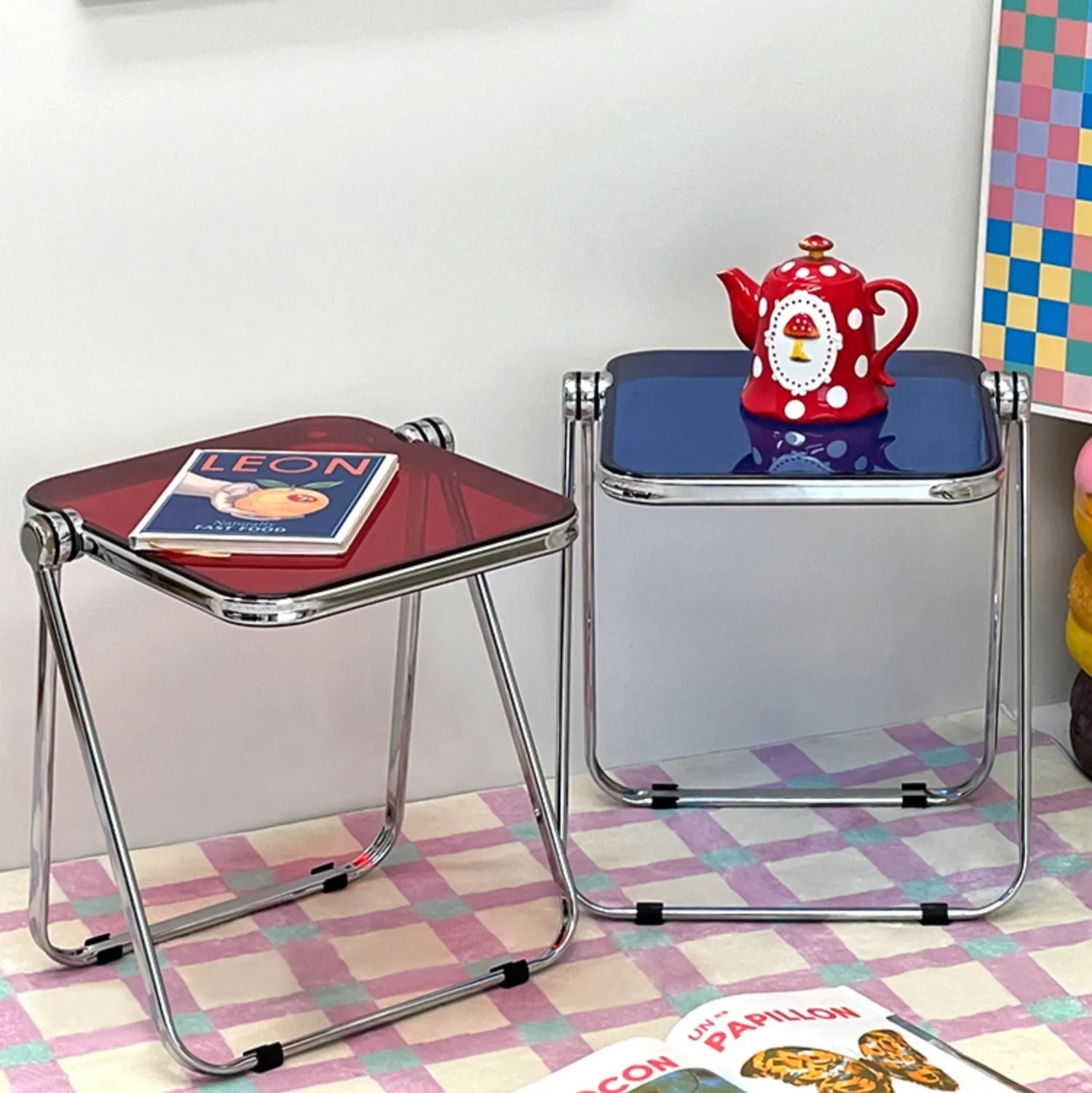 Foldable Acrylic Side Table