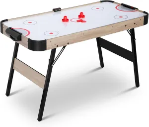 Foldable Air Hockey Table, 58in Folding LED Electronic Scoring Sports Hockey Game, Hockey Table Gaming Set w/2 Pucks, 2 Pushers, Powerful 12V Motor for Adults and Kids, Home Game Room