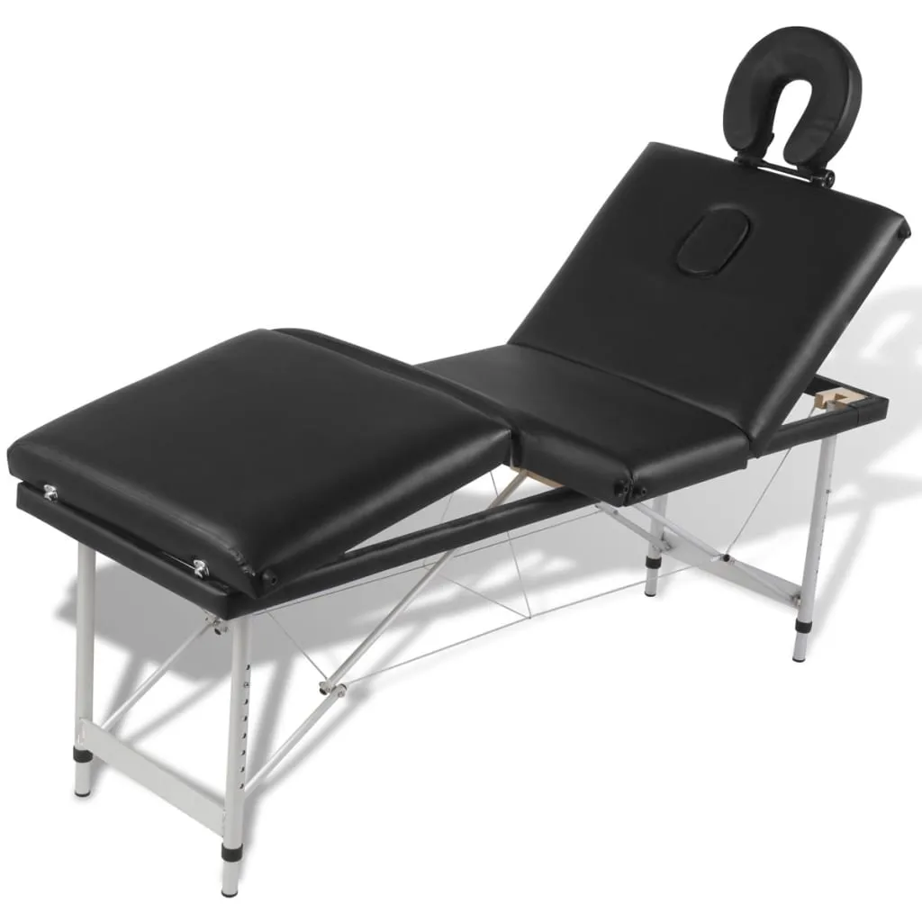 Foldable Massage Table Bed Beauty Table 4 Zones with Aluminum Frame
