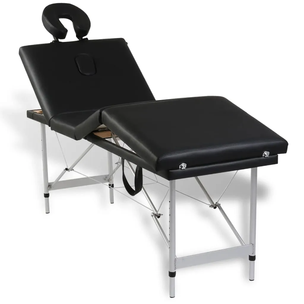 Foldable Massage Table Bed Beauty Table 4 Zones with Aluminum Frame